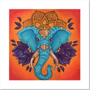 Haathi Mandala Elephant Posters and Art